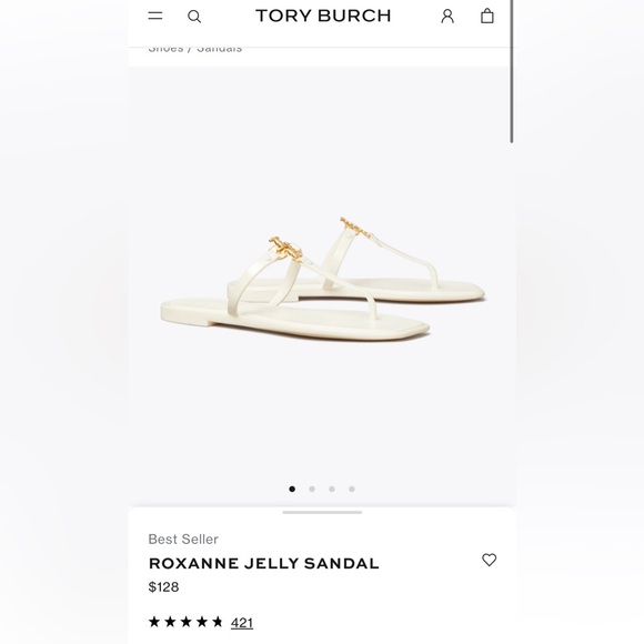 Tory Burch Roxanne Jelly Sandal - Ivory/Gold - Picture 3 of 7